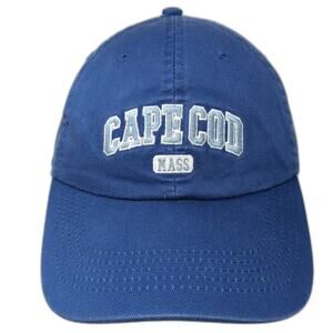 Cuffys Cape Cod Blue One Size Baseball Cap Slideback Hat Massachusetts Cotton